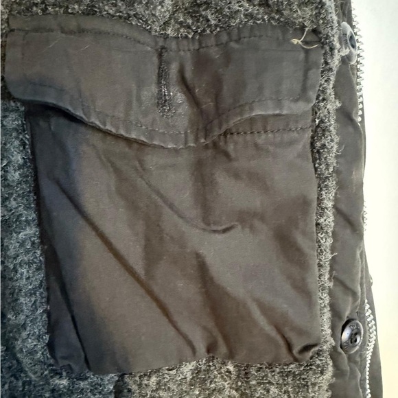 TNA Black Military Issue Wool-Lined Parka with Hood – Size Small - Picture 14 of 15